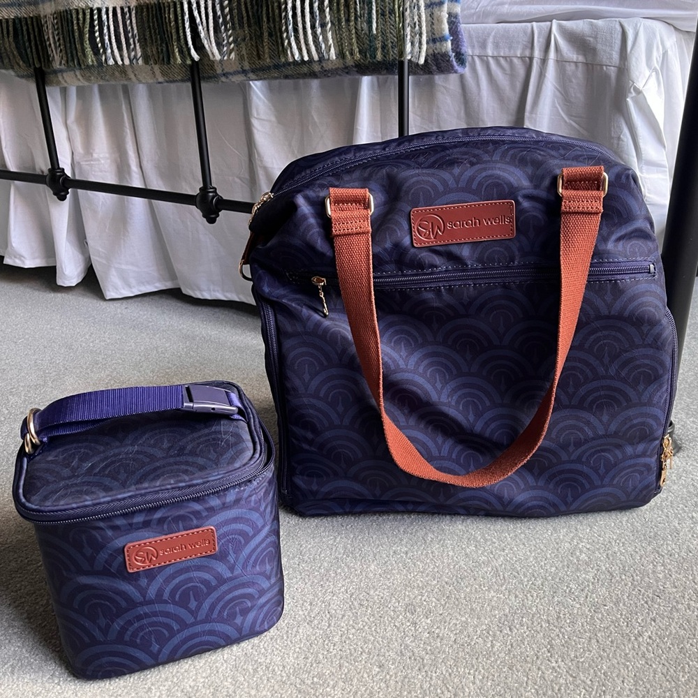 Sarah Wells Navy Pump Bag Set